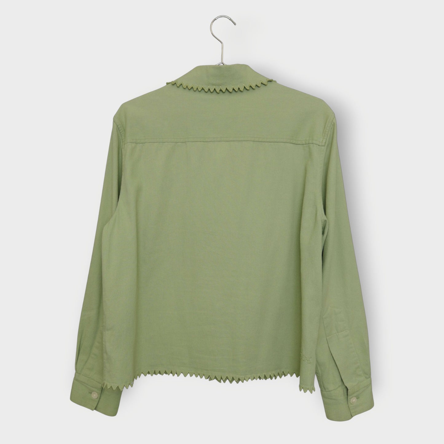 Cotton Zigzag Trim Chores Shirt