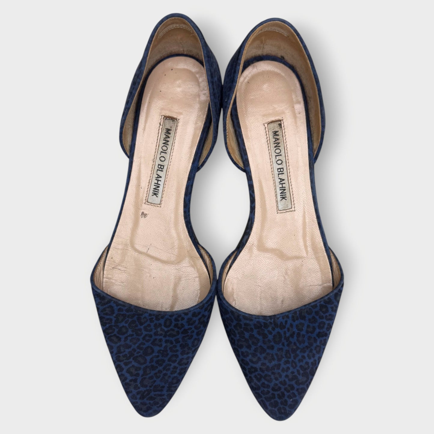 Leopard Suede Pointed Toe Flats