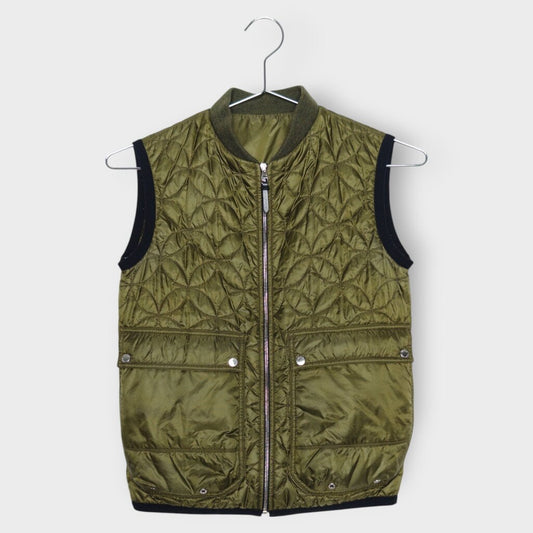 Nylon Quilted Zip Front Vest