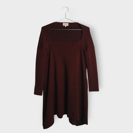 Knit Square Neck A Line Dress
