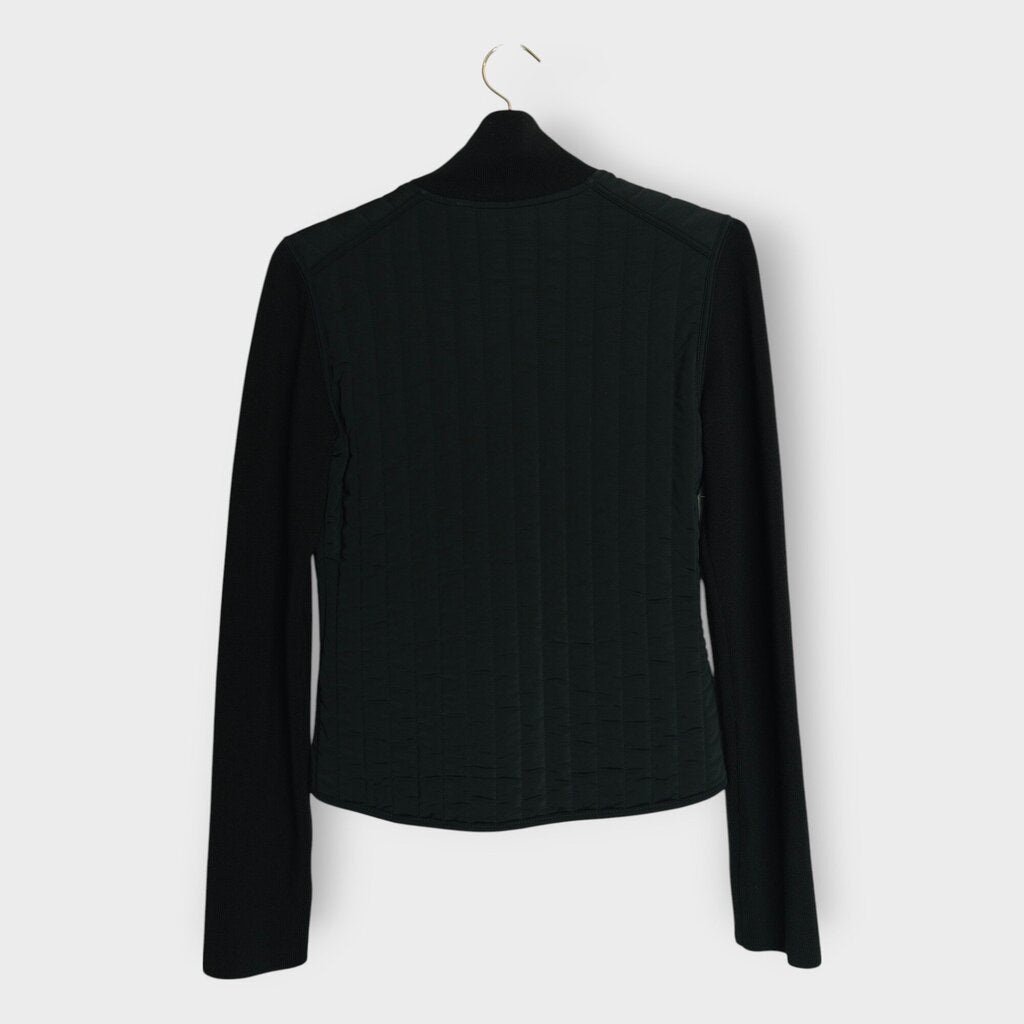 Quilted Knit Two Way Zip Jacket