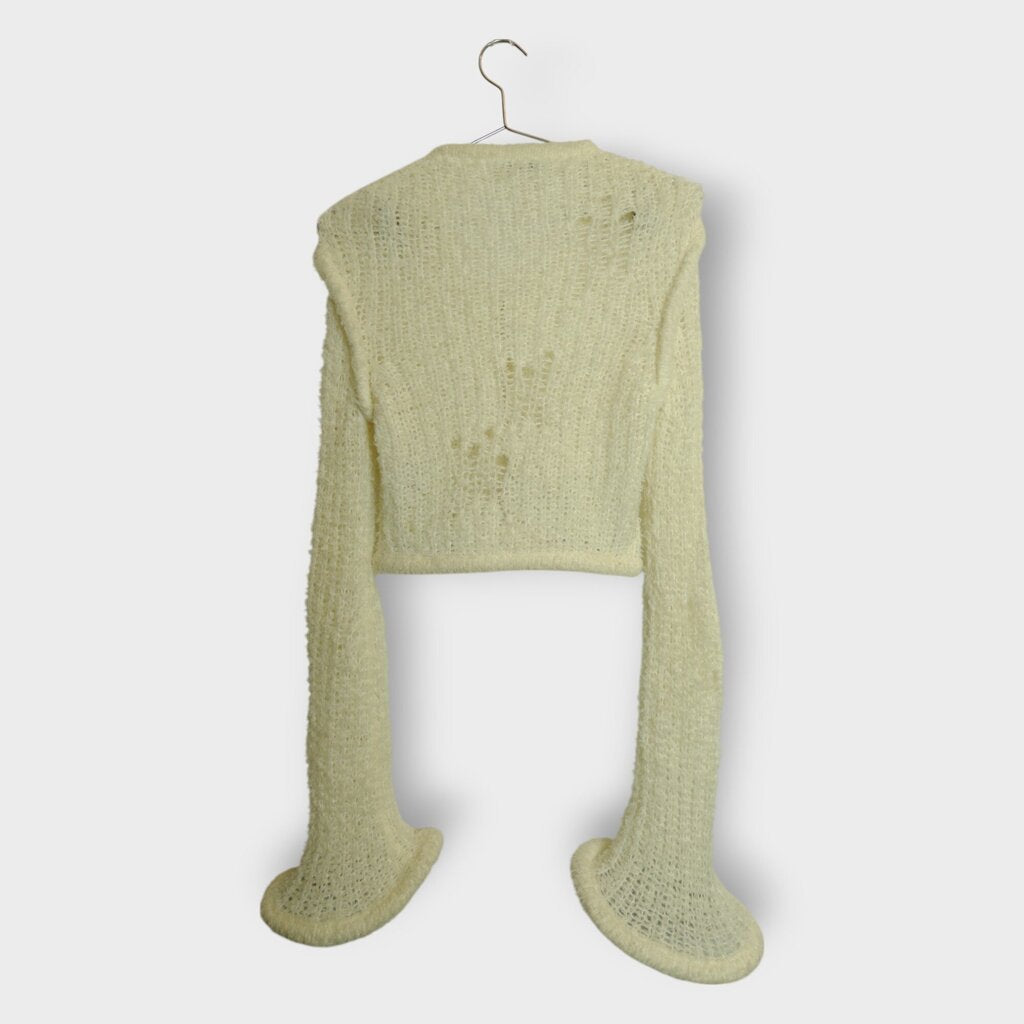 Cream Sleeve Detail Cardigan