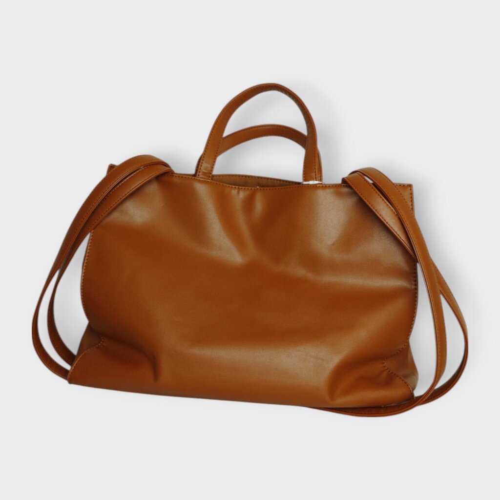 Large Leather Shopping Tote Bag