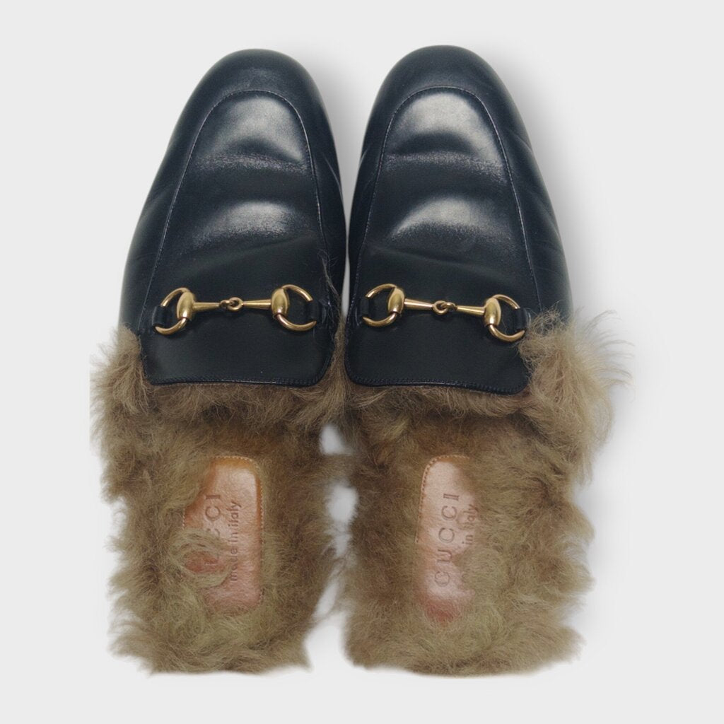 Leather Fur Lined Loafers