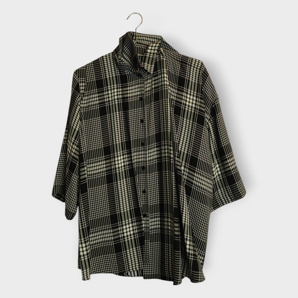 Black & White Check Deconstructed Shirt