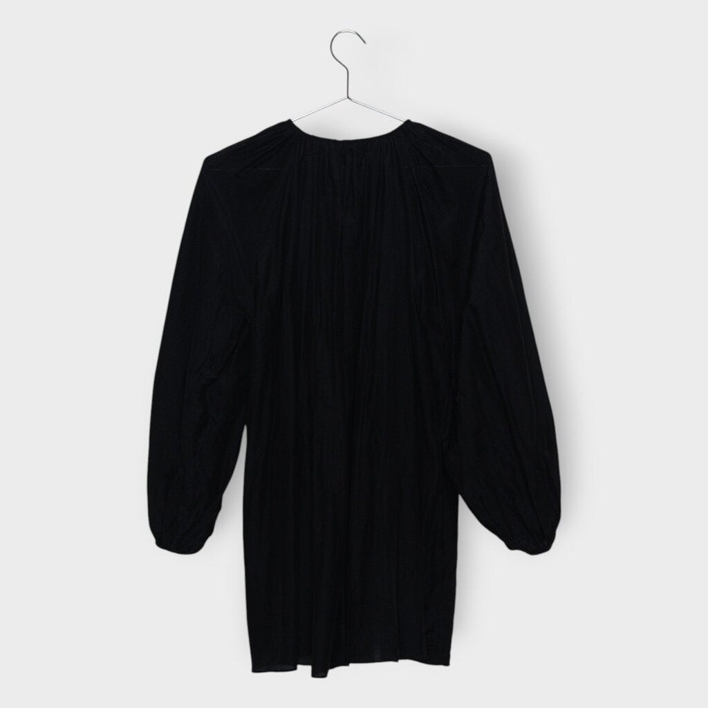 Black Organic Cotton & Silk Blouse