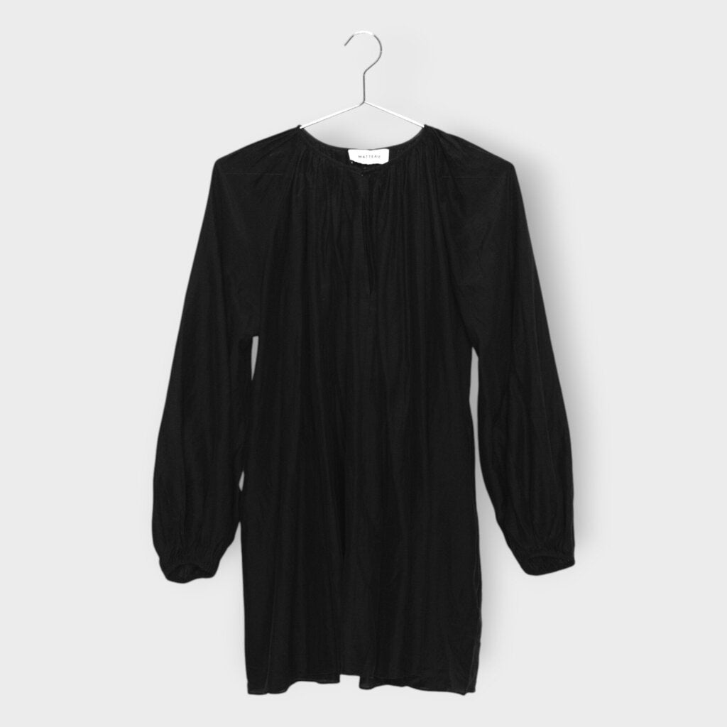 Black Organic Cotton & Silk Blouse