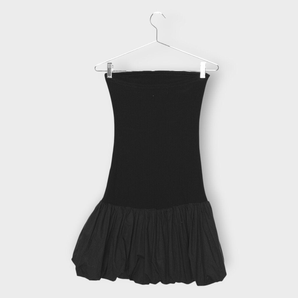 Bubble Hem Strapless Dress