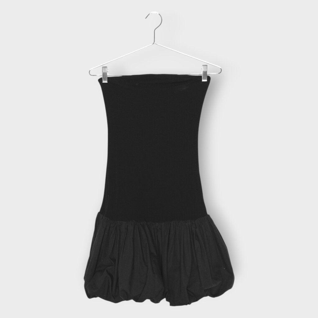 Bubble Hem Strapless Dress