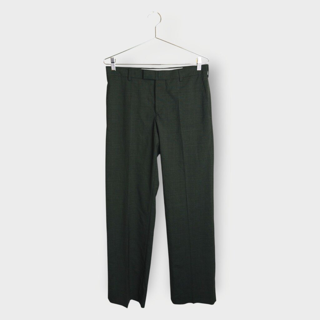 Wool Check Trousers