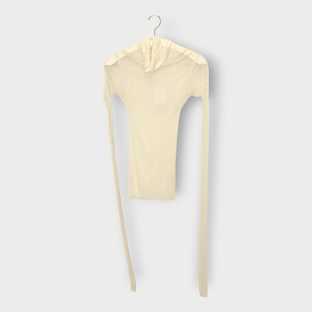 Silk Mesh Long Sleeve Top