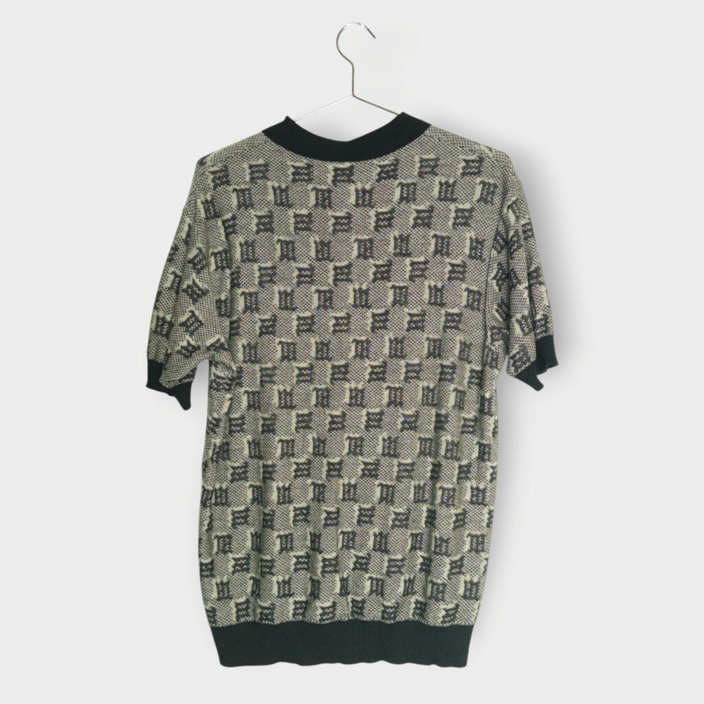 Silk Wool Monogram Polo