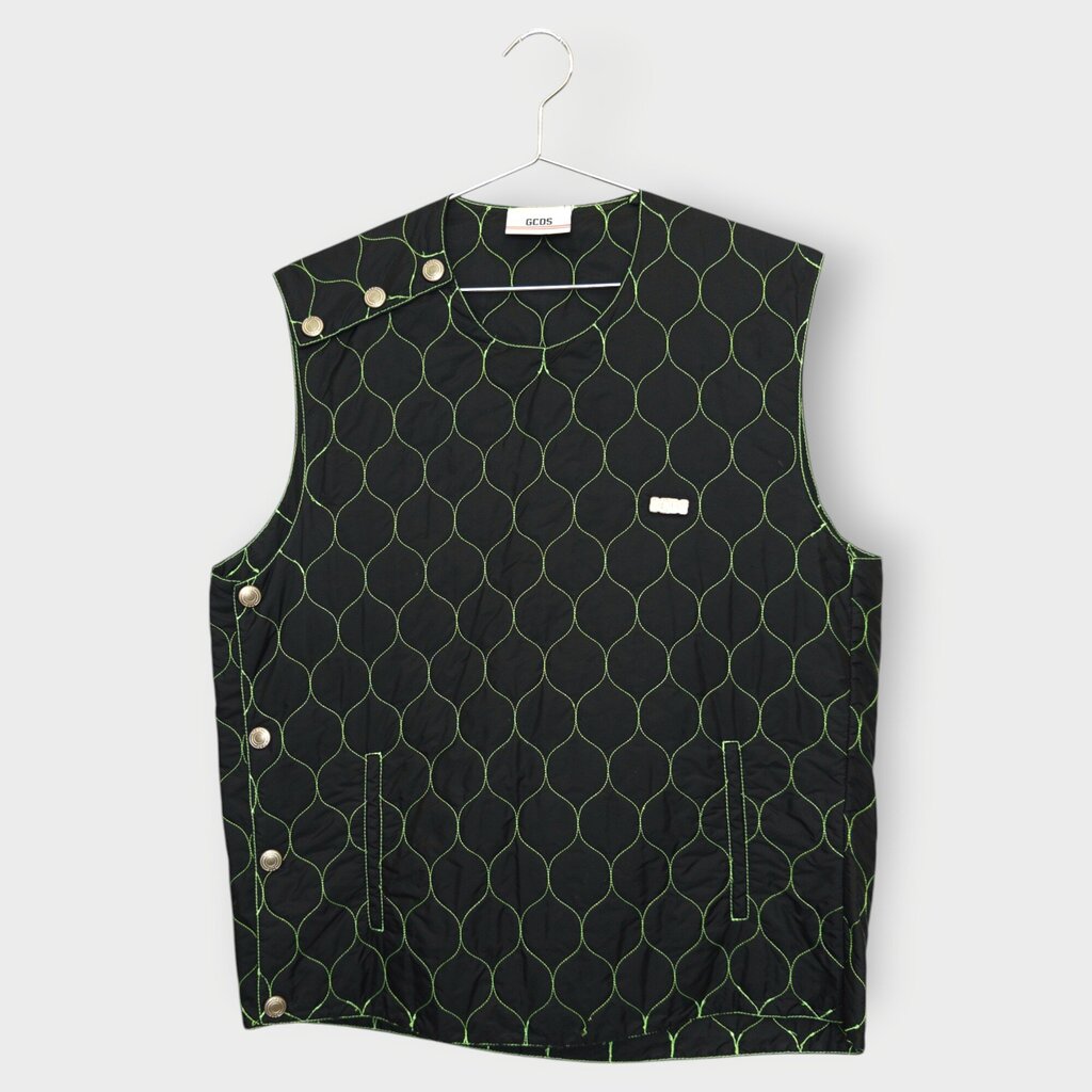 Quilted Scale Stitching Button Vest