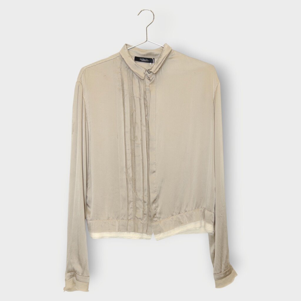 Raw Hem Ruffle Detail Shirt