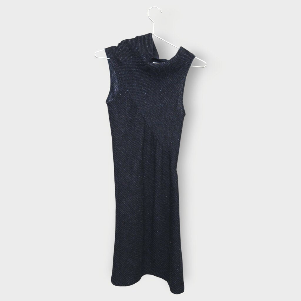 Wool Blend Stripe Drape Mini