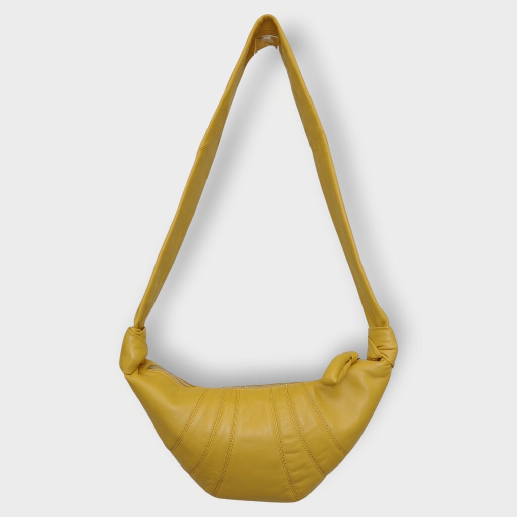 Lamb Leather Small Croissant Bag