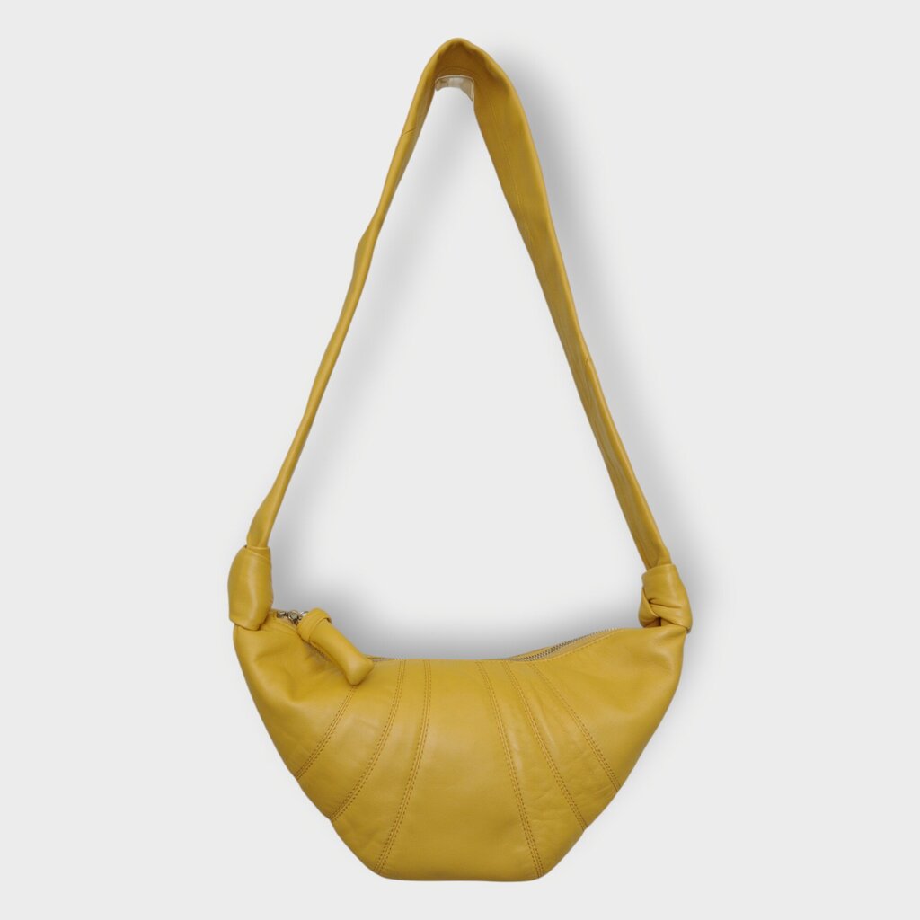 Lamb Leather Small Croissant Bag
