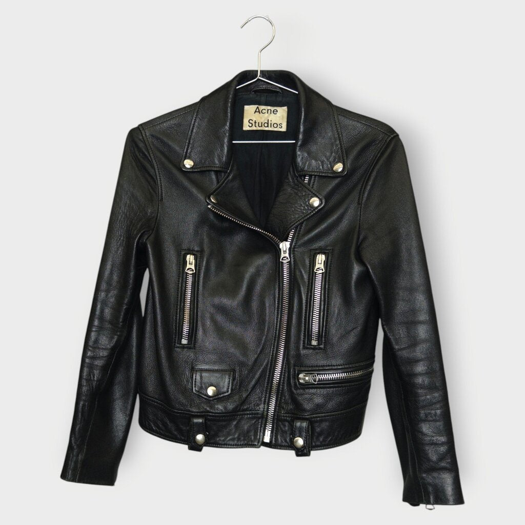 Leather Moto Mock Jacket