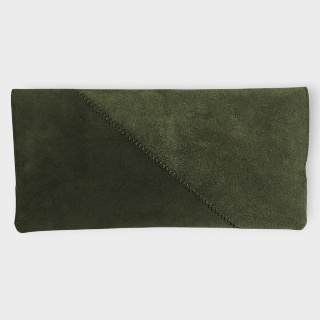Suede Silver Hook Clutch