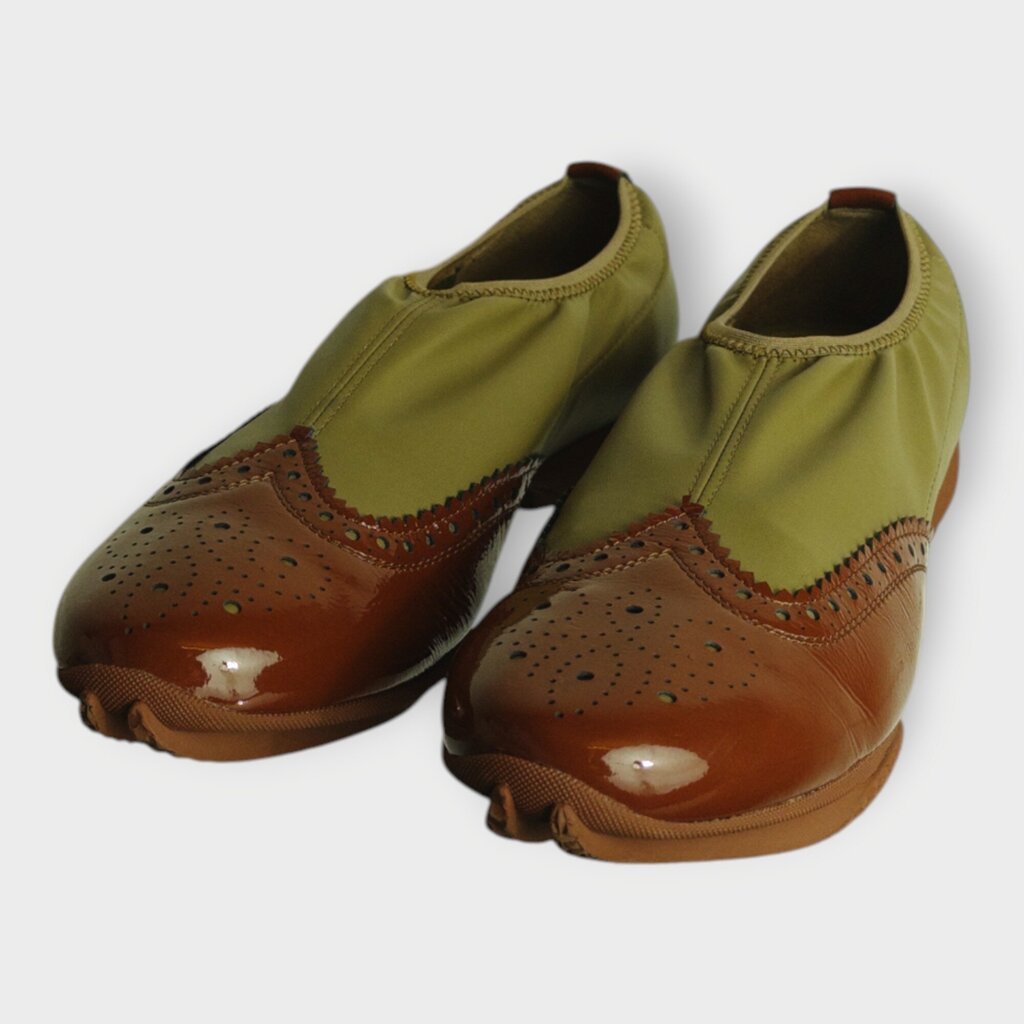 Leather Slip On Brogues