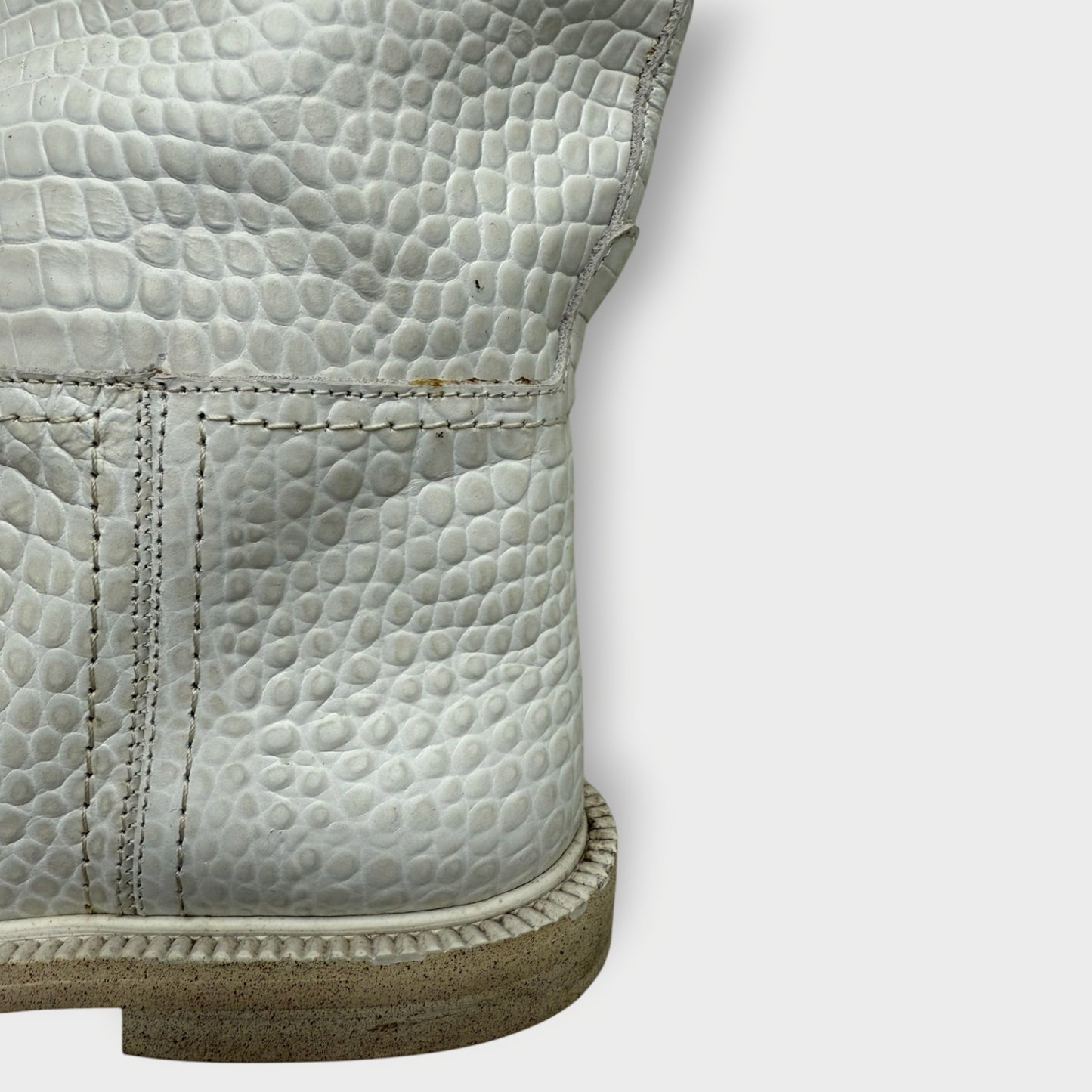 Leather Croc High Boots