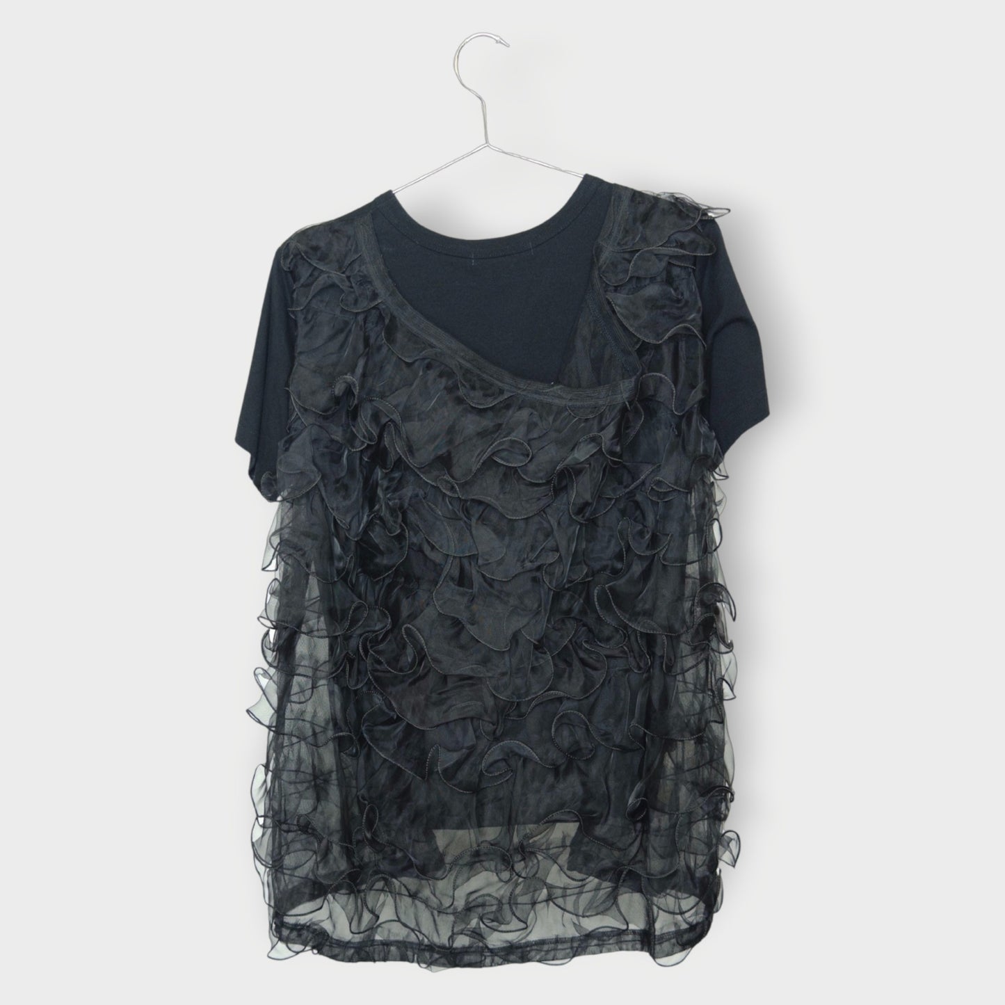 Tulle Back Detail T-Shirt