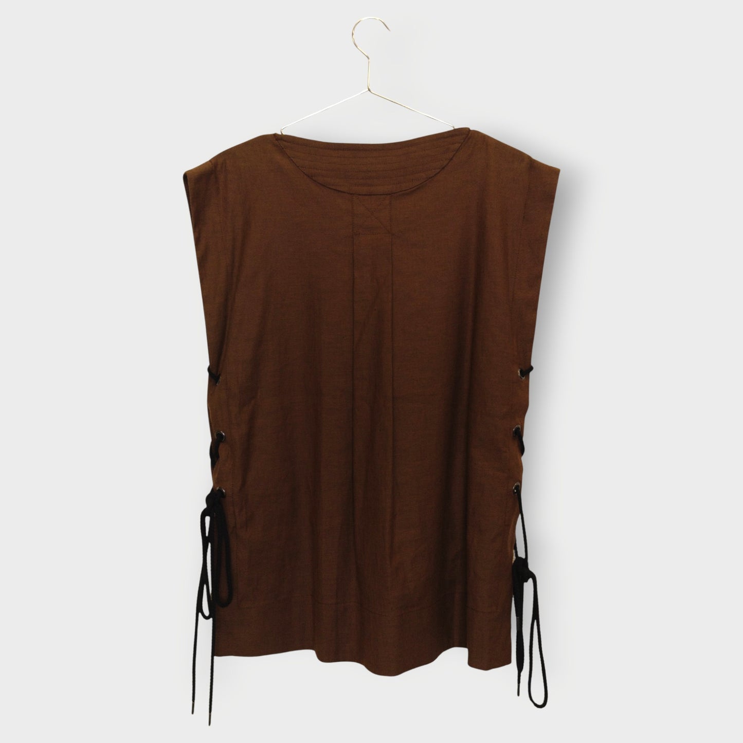 Linen Eyelet Side Tank
