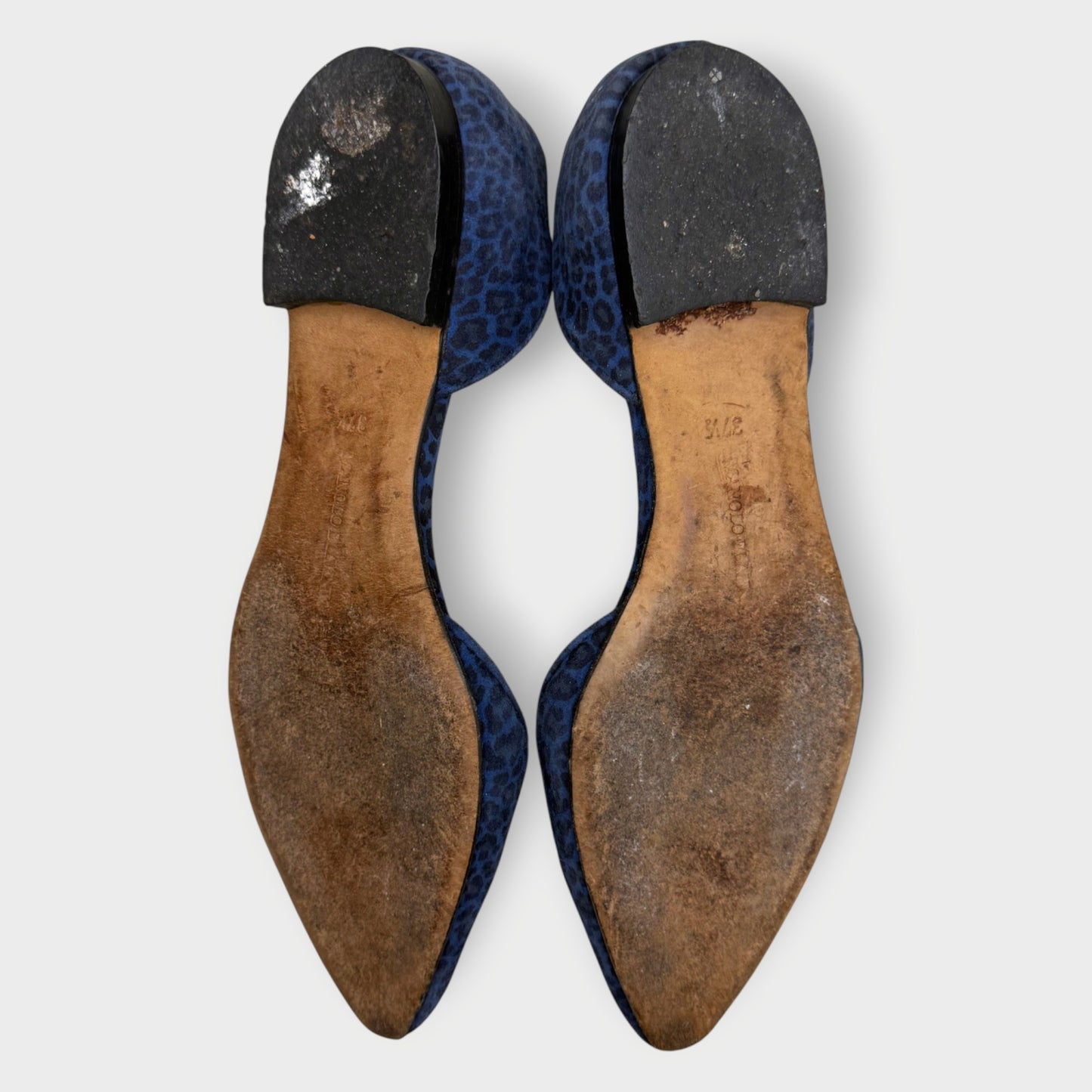Leopard Suede Pointed Toe Flats