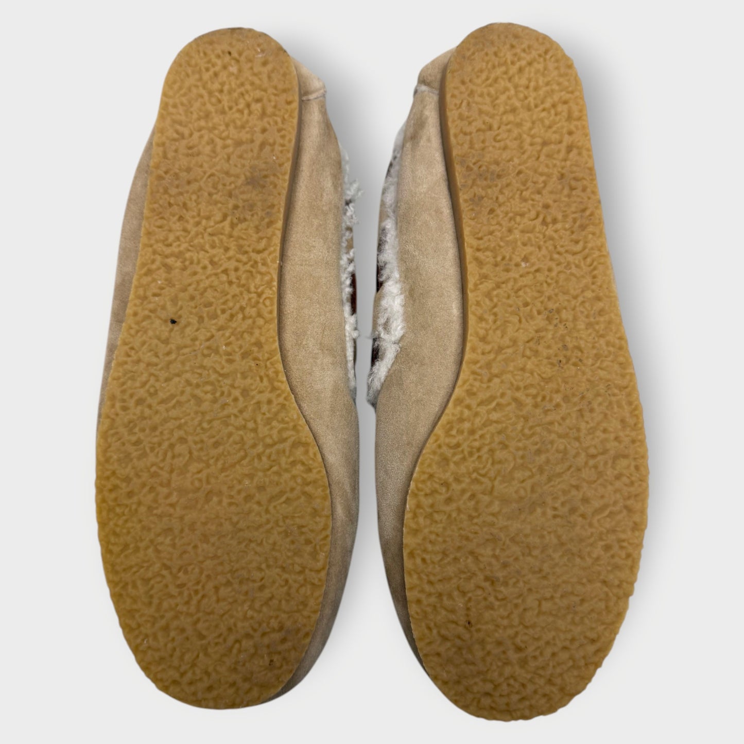 Suede Shearling Lined Moc Loafers