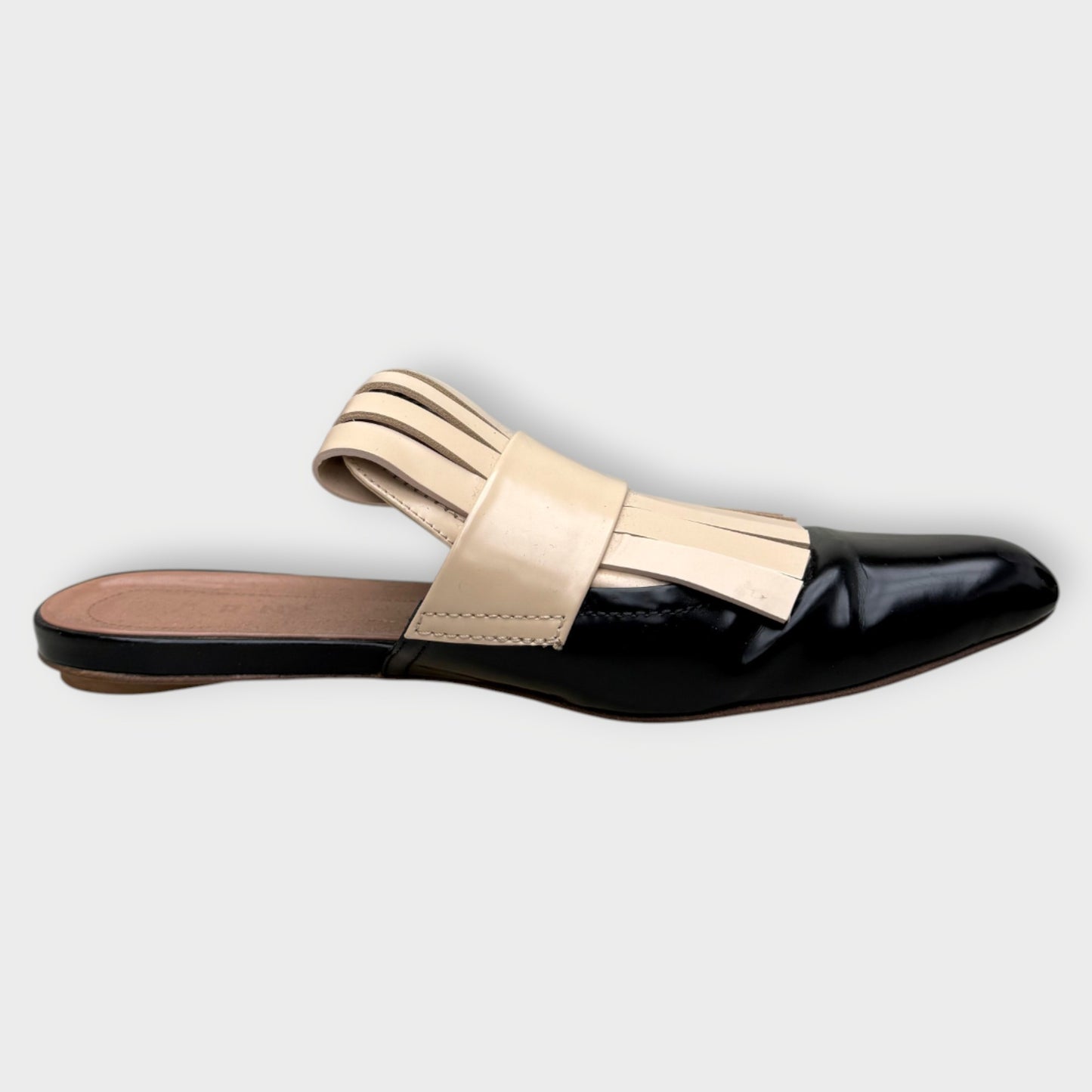 Leather Tassel Mule