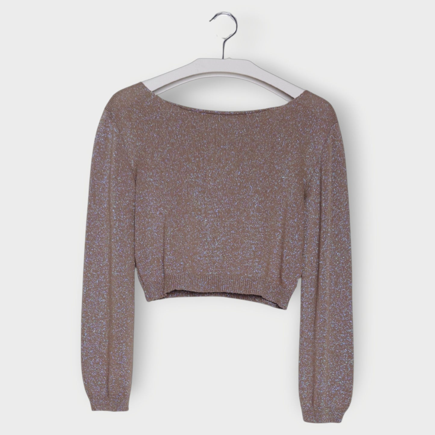 Lurex Knit Cropped Jumper