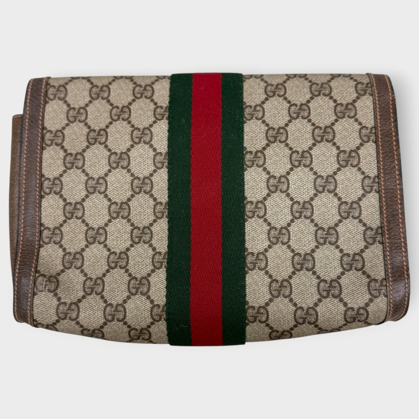 Monogram Stripe Clutch and Wallet