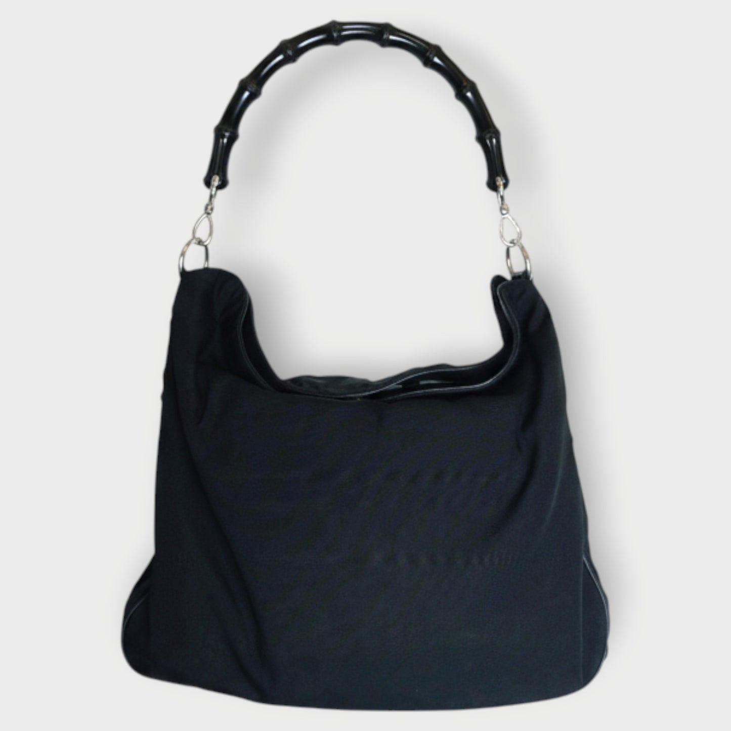Canvas Bamboo Handle Bag