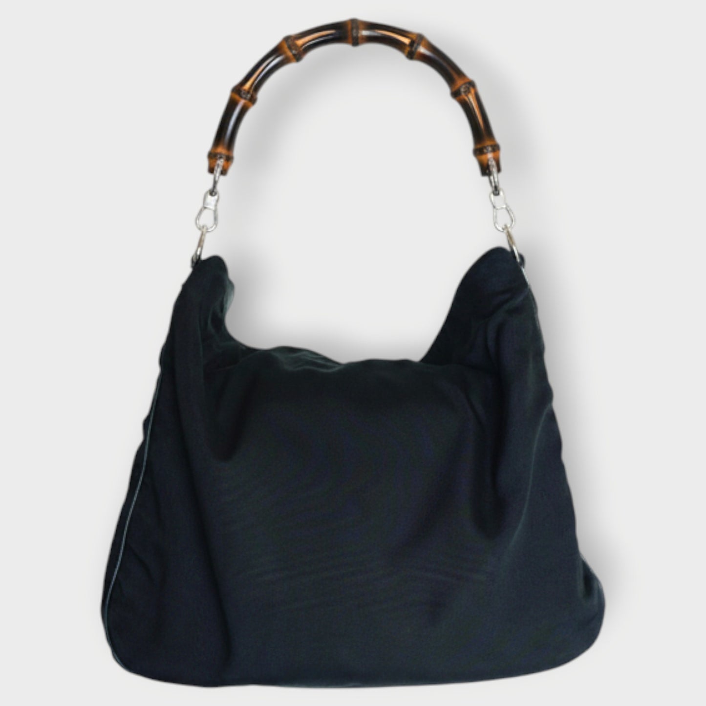Canvas Bamboo Handle Bag