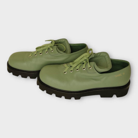 Sage Green Leather Exit Derby (Italy)