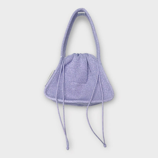 Alexander Wang Purple Unicorn Sparkly Knit Shoulder Bag