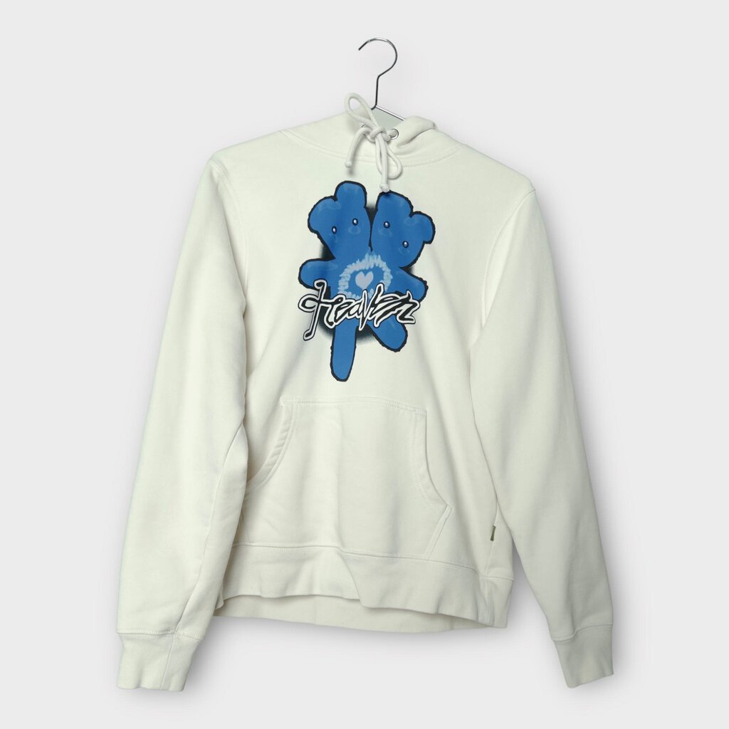 Heaven by Marc Jacobs White Cotton Blue Teddy Bear Print Hoodie