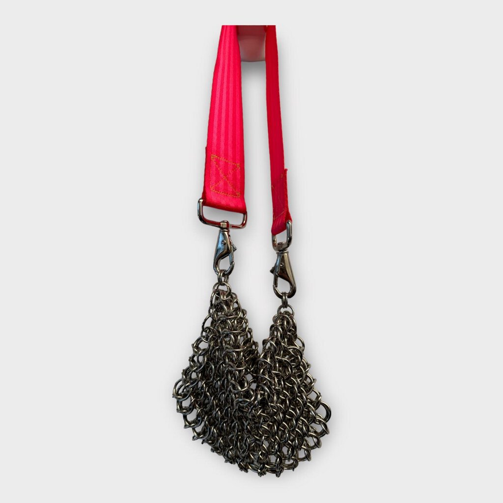 Hot Pink Strap Chain Mail Bag