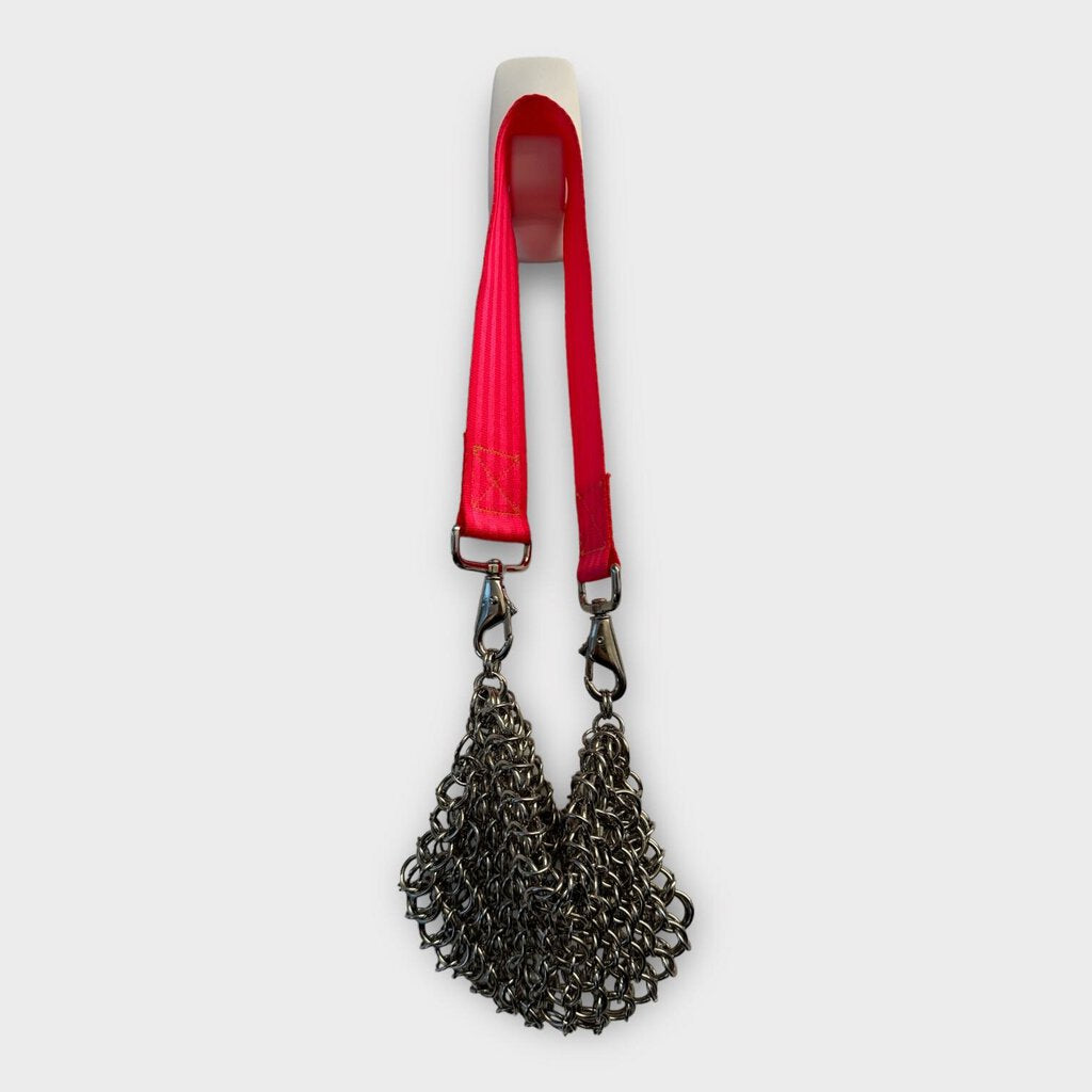 Hot Pink Strap Chain Mail Bag