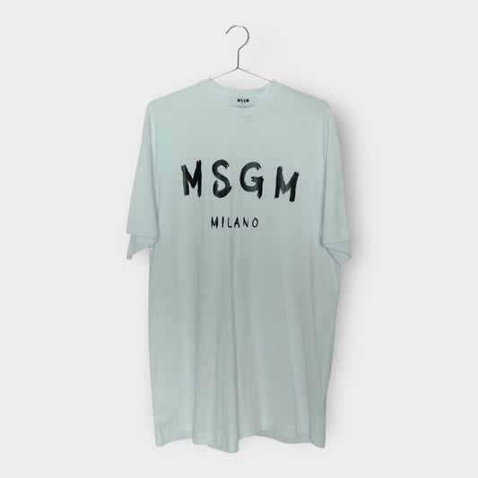 White Painted Logo T-shirt Dress