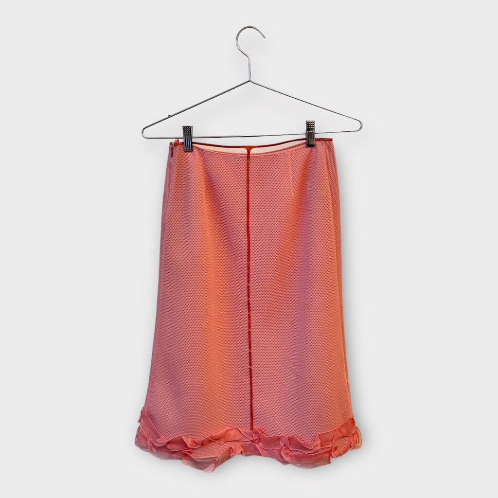 Prada Pink Mesh Thong Skirt