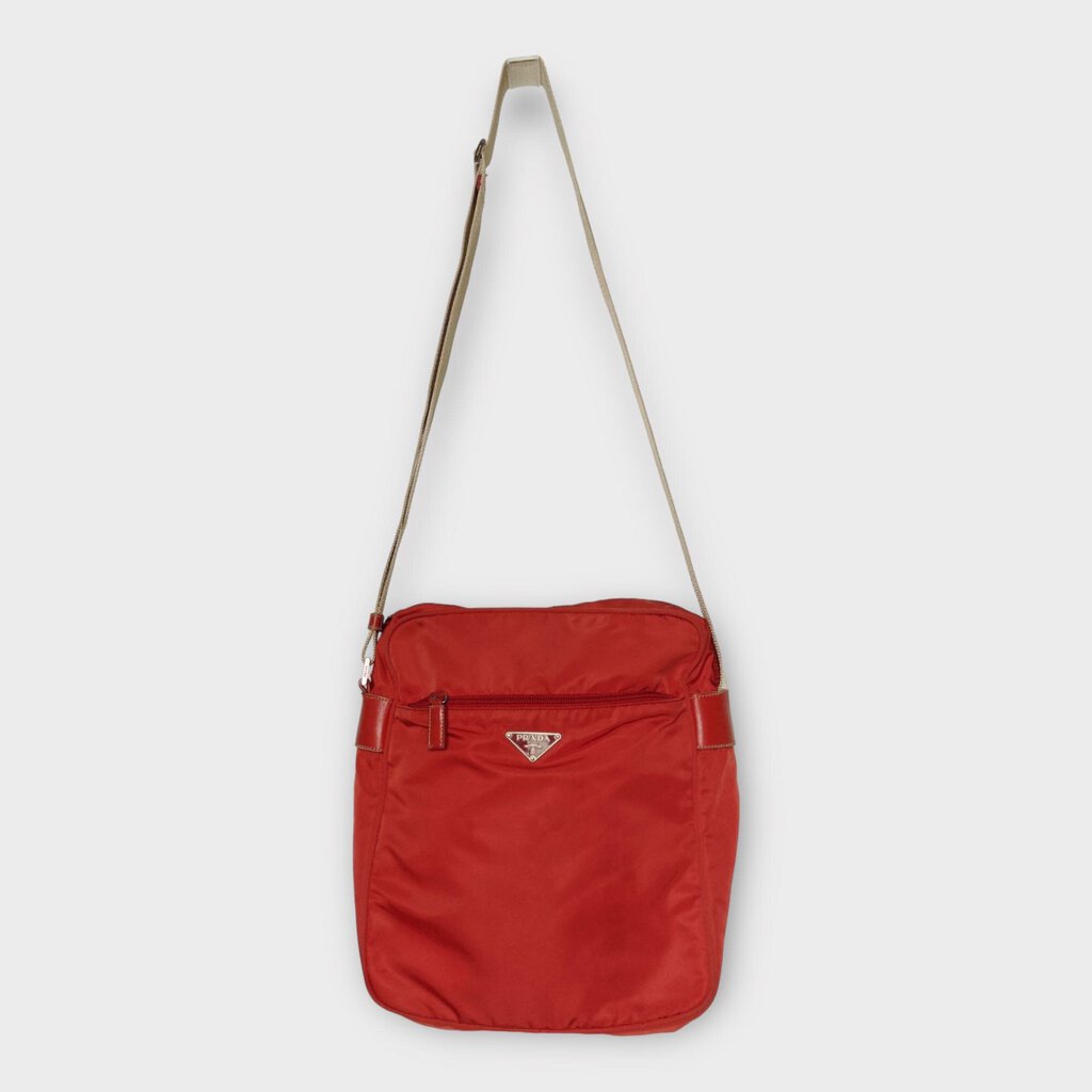 Red Nylon Crossbody