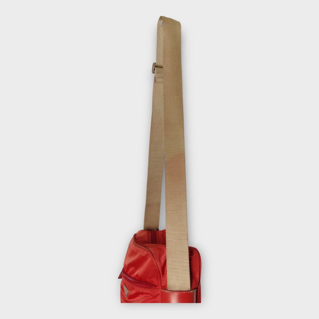 Red Nylon Crossbody