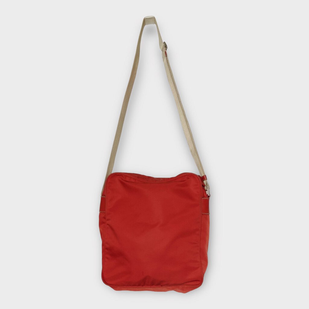 Red Nylon Crossbody