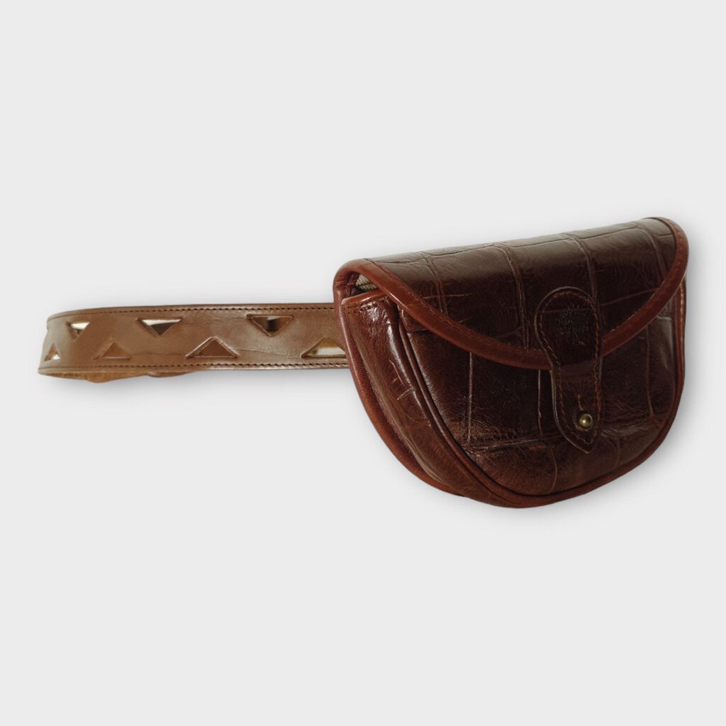 Brown Leather Bag Belt