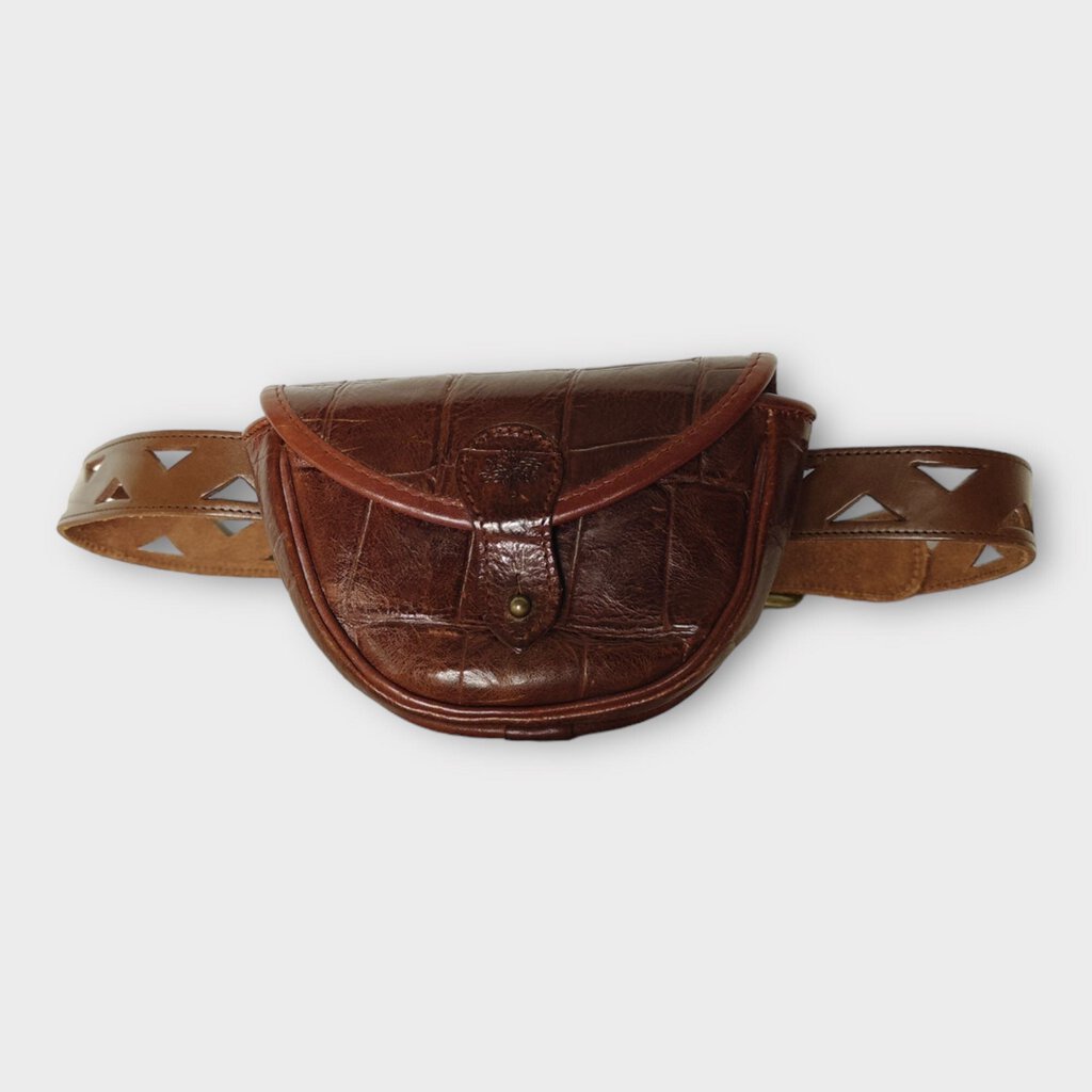 Brown Leather Bag Belt