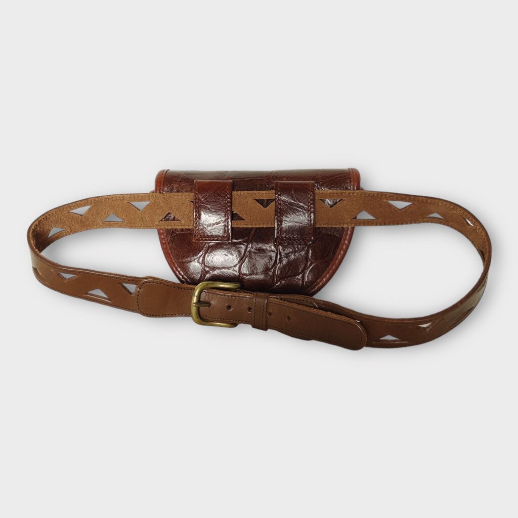 Brown Leather Bag Belt