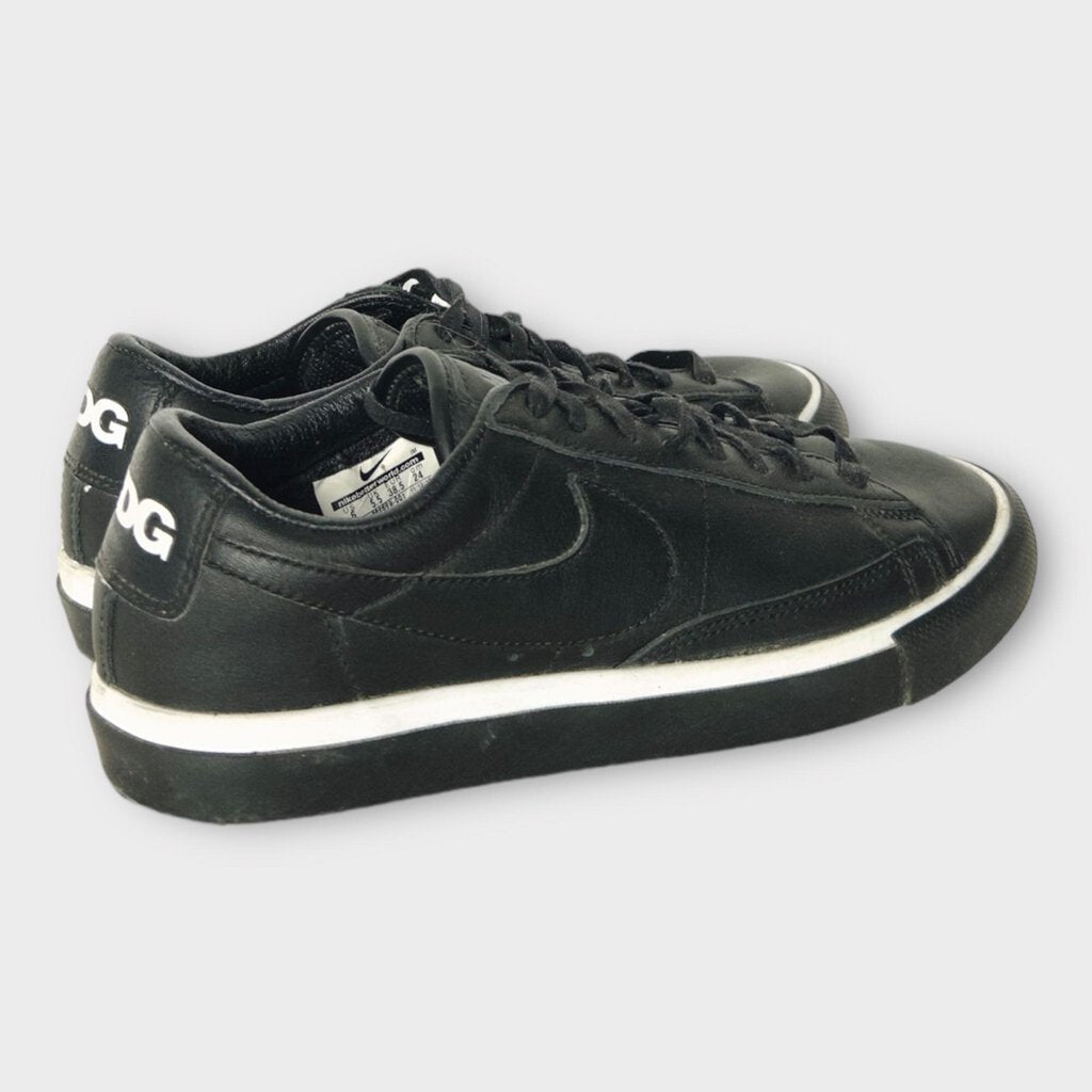 Black Leather Low Profile Sneaker