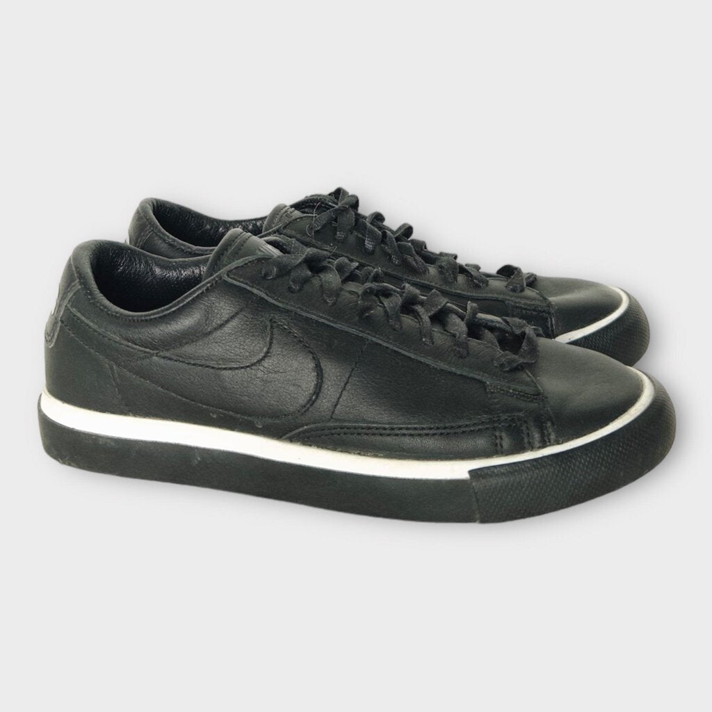 Black Leather Low Profile Sneaker
