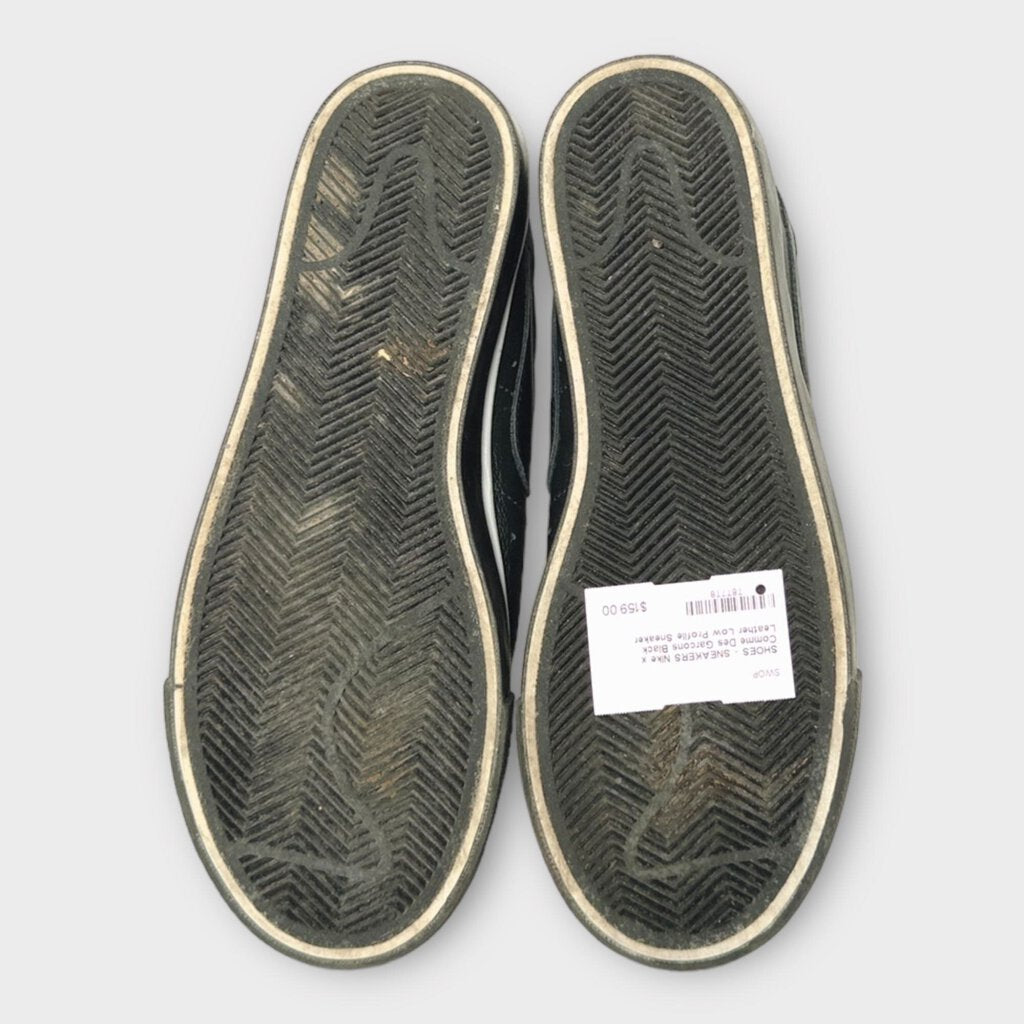 Black Leather Low Profile Sneaker
